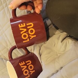 Coffe MUGS,NWT,SET OF 2,Valentines Gift,w/ Free Tea!No Flaws!
